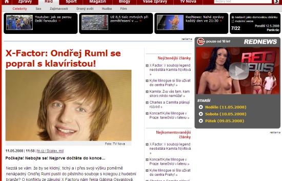propagace pornografie na webu pro děti